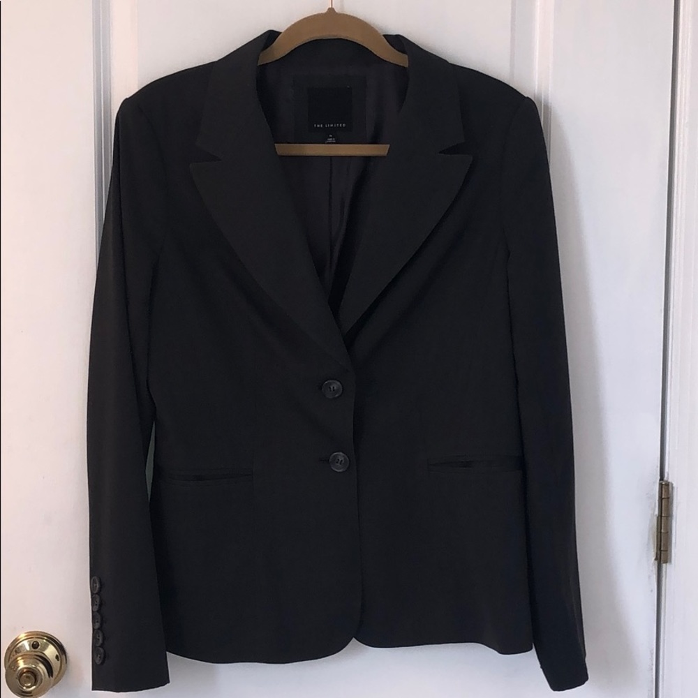 Dark gray suit jacket